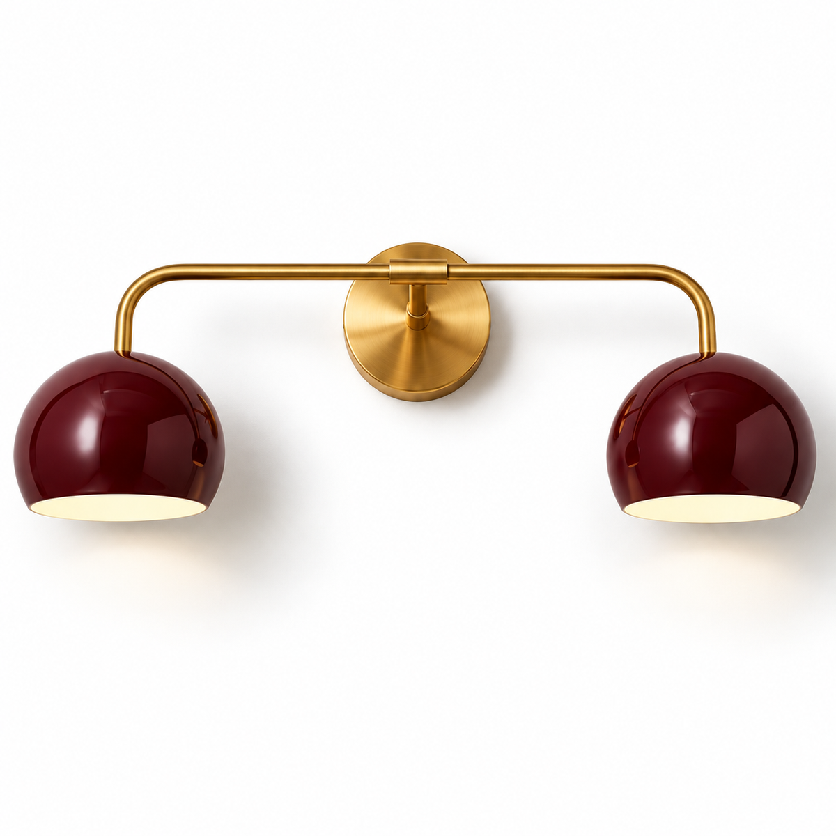 NauticZen 2-Light Brass Wall Sconce – Double Vanity Wall Light