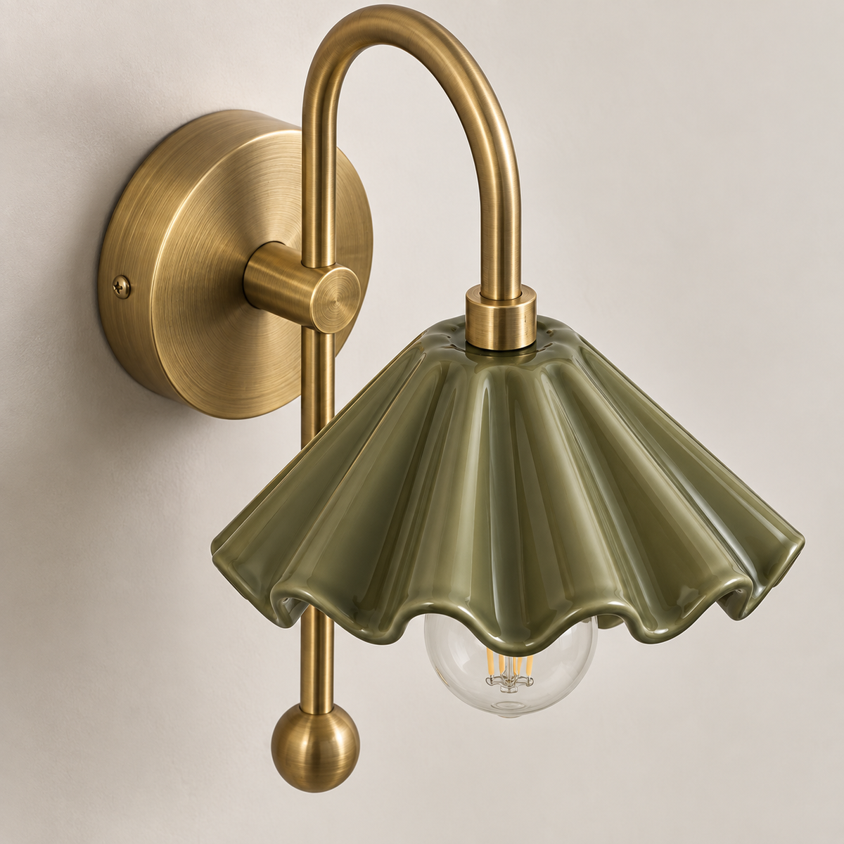 NauticZen Scalloped Wall Sconce – E26/E27 Wall Light