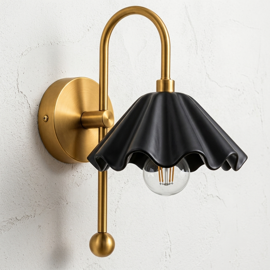 NauticZen Scalloped Wall Sconce – E26/E27 Wall Light
