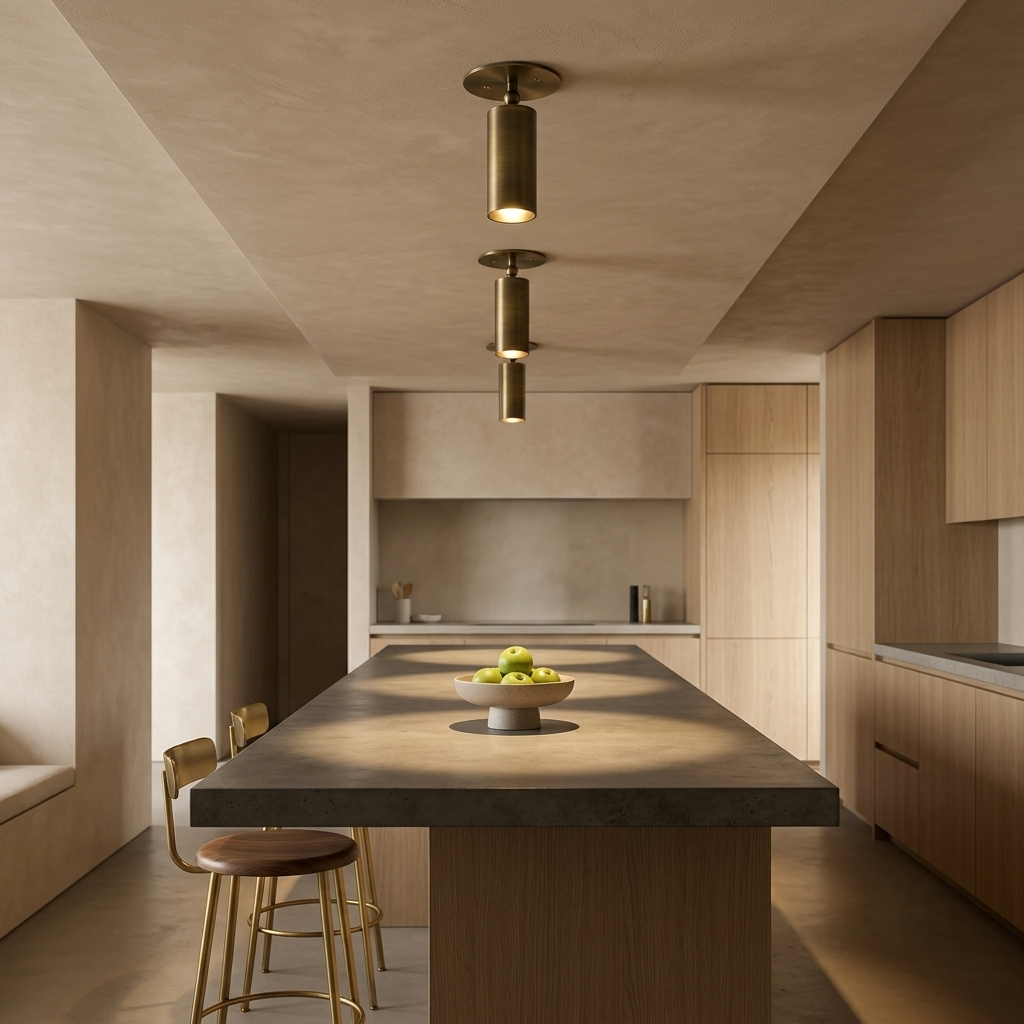 NauticZen Handmade Mid-Century Modern Brass Ceiling Spotlight: Adjustable Accent Lighting