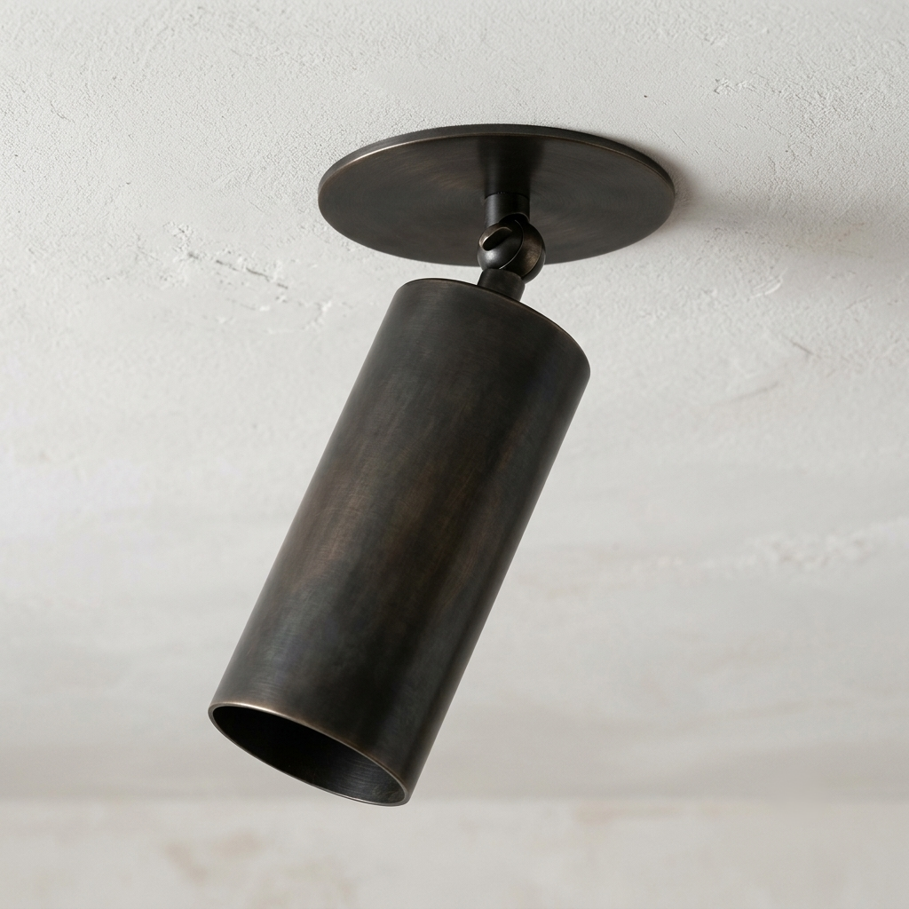 NauticZen Handmade Mid-Century Modern Brass Ceiling Spotlight: Adjustable Accent Lighting