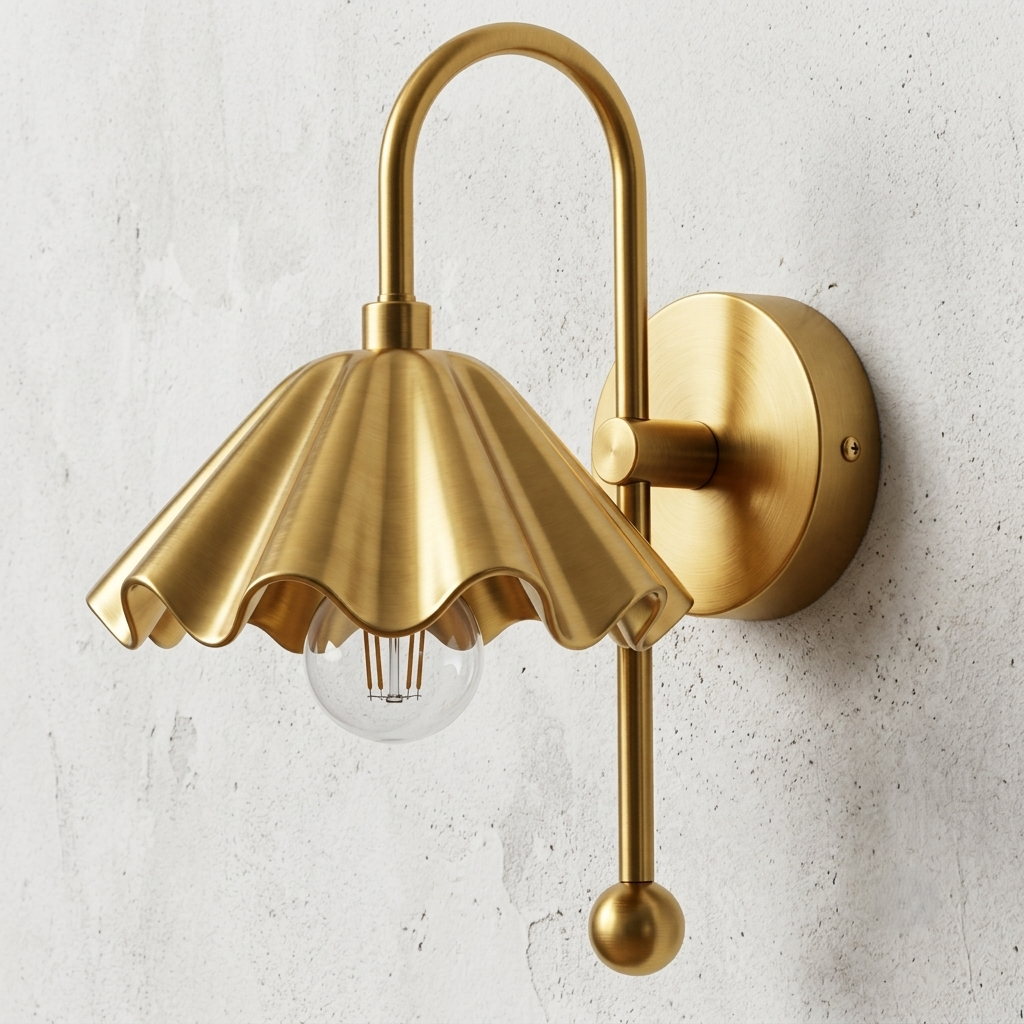NauticZen Scalloped Wall Sconce – E26/E27 Wall Light