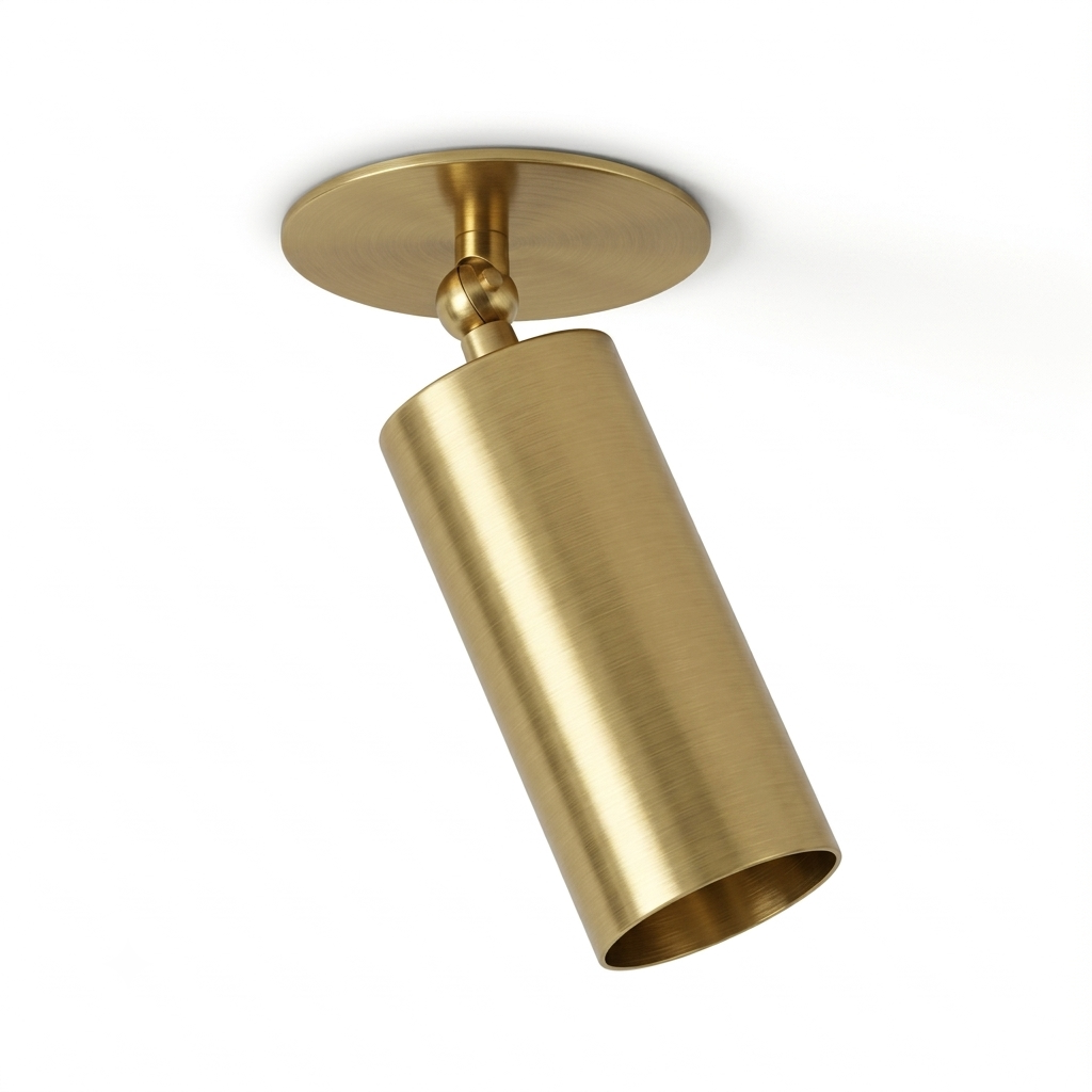 NauticZen Handmade Mid-Century Modern Brass Ceiling Spotlight: Adjustable Accent Lighting