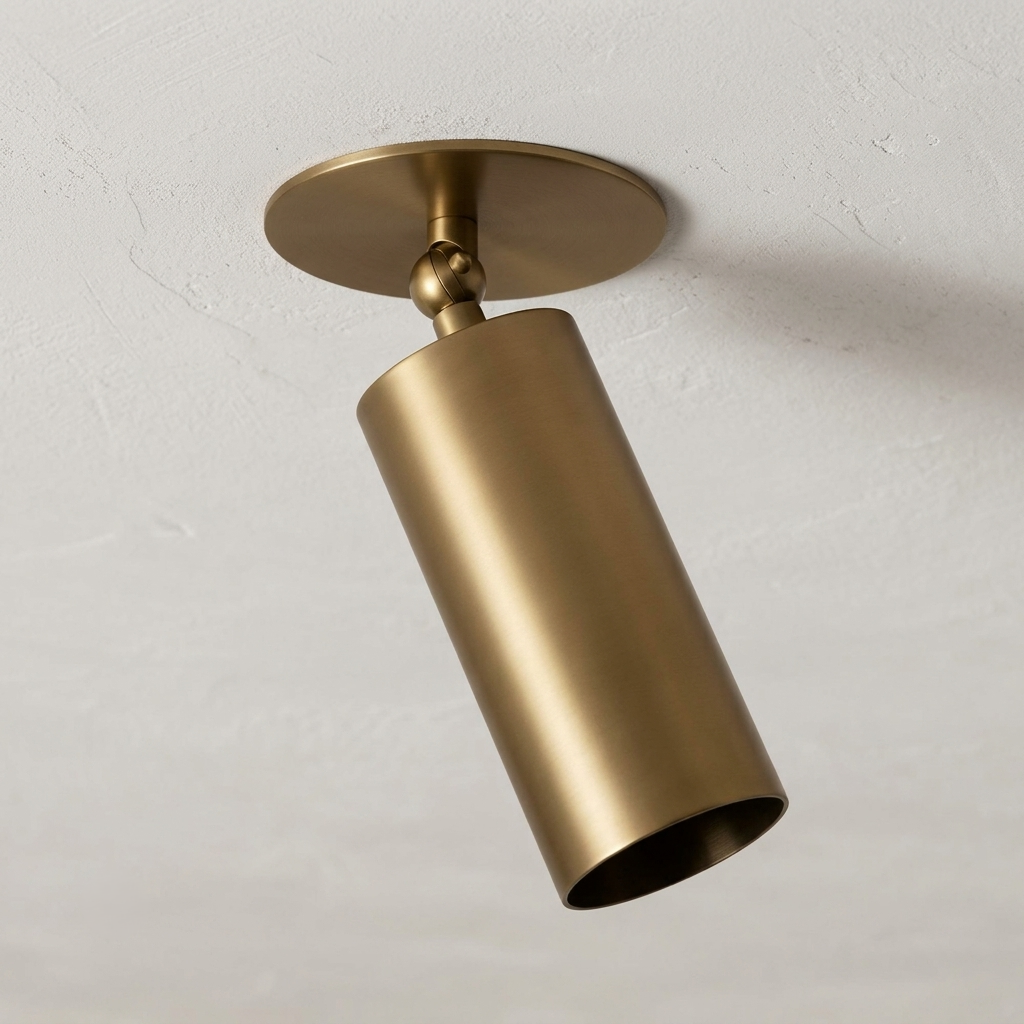 NauticZen Handmade Mid-Century Modern Brass Ceiling Spotlight: Adjustable Accent Lighting