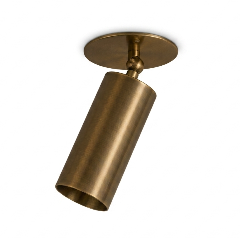 NauticZen Handmade Mid-Century Modern Brass Ceiling Spotlight: Adjustable Accent Lighting