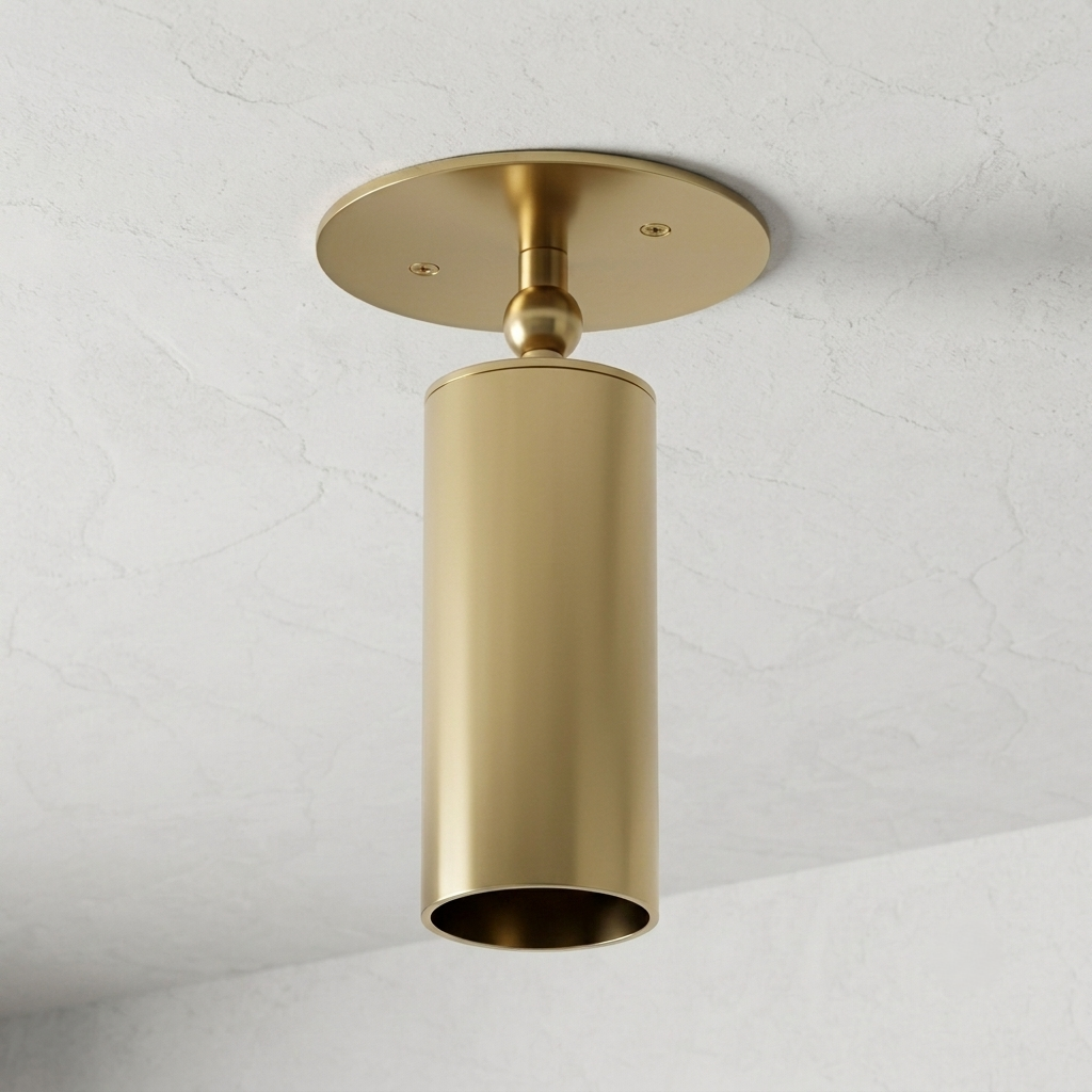NauticZen Handmade Mid-Century Modern Brass Ceiling Spotlight: Adjustable Accent Lighting